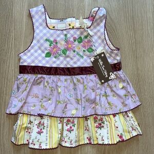NWT Matilda Jane Girls Prudence Gingham Tunic Top